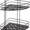 Merkloos Zwart Hoek Badkamerrekje/doucherekje 2-laags 23 Cm - Badkameraccessoires - Shampoo/zeep Rekje/houder -Merkloos Shop 1018x1200