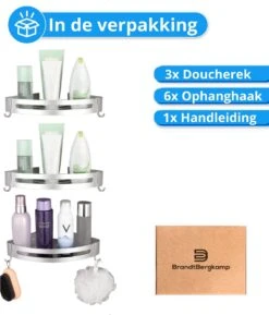 BrandtBergkamp RVS Doucherek 3 Laags – Zonder Boren – Doucherek Hangend – Badkamerrek Zilver 14 BrandtBergkamp RVS Doucherek 3 Laags – Zonder Boren – Doucherek Hangend – Badkamerrek Zilver -Merkloos Shop 1024x1200 2