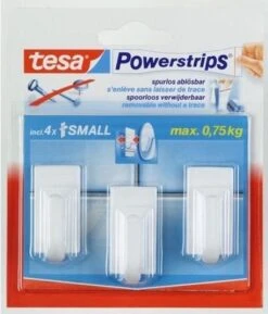 Tesa Powerstrips Haken Small - Wit - 3 Stuks -Merkloos Shop 1025x1200