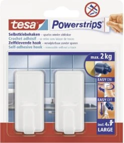 Tesa Powerstrips Haken Classic Large - Wit - 2 Stuks -Merkloos Shop 1039x1200