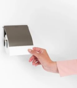 Brabantia ReNew WC Rolhouder - Met Klep - Platinum -Merkloos Shop 1056x1200
