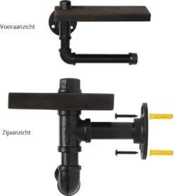 Merkloos Toiletrolhouder Met Telefoonplankje – Plankje - Toiletpapier - Zwart - WC Rolhouder – Badkamer Accesoires – Telefoonhouder -Merkloos Shop 1067x1200