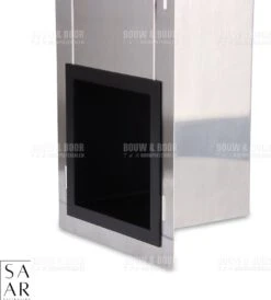 SAAR -Inbouw Toilet Reserve Rolhouder RVS - Met - MAT ZWART - Inzetstuk , (uitneembaar) -72 X 20 X 13 Cm - Inbouwdiepte 12 Cm -Merkloos Shop 1083x1200