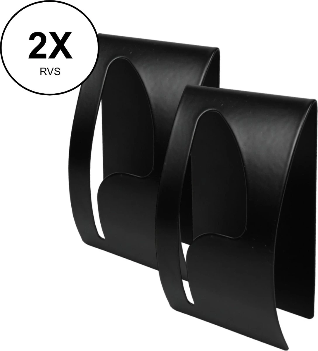 2x PD® - Handdoekhaakjes RVS Zwart - Handdoekhouder - Theedoek Haakje - Zelfklevend - RVS - Zonder Boren - Badkamer Geschikt 3 2x PD® - Handdoekhaakjes RVS Zwart - Handdoekhouder - Theedoek Haakje - Zelfklevend - RVS - Zonder Boren - Badkamer Geschikt