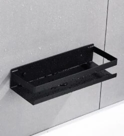 Merkloos Doucherek- Douchemand- Badkamerrek- Badkamer Organiser- Badkamer Organizer-Rekje Voor In De Douche- Badkamer Plank-Rekje Voor Shampoo- RVS- Zonder Boren- Zelfklevend- Rechthoek Vorm- Met Of Zonder Schroeven- Ophangbaar- Met Lijm- 20 Cm- Zwart -Merkloos Shop 1095x1200