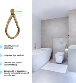 Jelta Toiletrolhouder Zonder Boren- Wc Rolhouder - Zuignap - Zelfklevend - Hout En Touw -Merkloos Shop 1098x1200