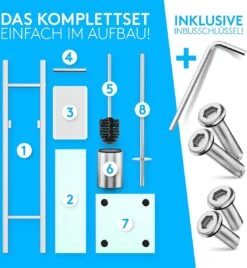 EDELHAND© Toiletpapierhouder Staand Als Toiletset [met GRATIS Toiletborstel] - Roestvrijstalen Toiletpapierhouder Staand Met Toiletborstel En Toiletpapieropslag - Toiletset Met Dienblad -Merkloos Shop 1106x1200