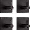Merkloos Handdoekhaak Set Van 4 Stuks Zonder Boren RVS Zwart Vierkant Zelfklevend Badjas Theedoek Hanger Keuken Badkamer Handdoek Haakjes -Merkloos Shop 1112x1200