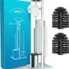 EDELHAND© Toiletpapierhouder Staand Als Toiletset [met GRATIS Toiletborstel] - Roestvrijstalen Toiletpapierhouder Staand Met Toiletborstel En Toiletpapieropslag - Toiletset Met Dienblad -Merkloos Shop 1114x1200