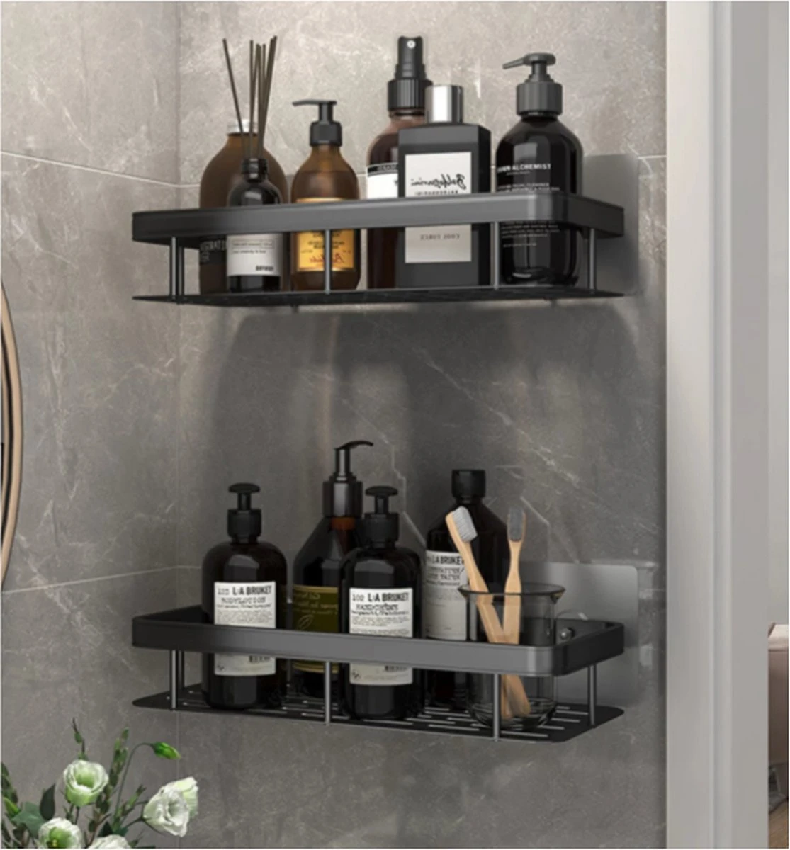 Merkloos Jawes- Wandrek- Zwart- 1stuk- Doucherek- Zonder Te Boren- Wandrek Zonder Boren- Wandrekje 6 Merkloos Jawes- Wandrek- Zwart- 1stuk- Doucherek- Zonder Te Boren- Wandrek Zonder Boren- Wandrekje - Afbeelding 4