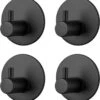 Trendfield Handdoekhaakjes Zelfklevend Rond - 4 Zwarte Handdoek Haakjes - Ronde Handdoekhaak - Zwart -Merkloos Shop 1128x1200