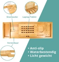 Regno Badplank Voor In Bad - Met Badkussen - Uitschuifbaar En Waterbestendig Badrek - IPad En Glashouder 17 Regno Badplank Voor In Bad - Met Badkussen - Uitschuifbaar En Waterbestendig Badrek - IPad En Glashouder -Merkloos Shop 1128x1200 3