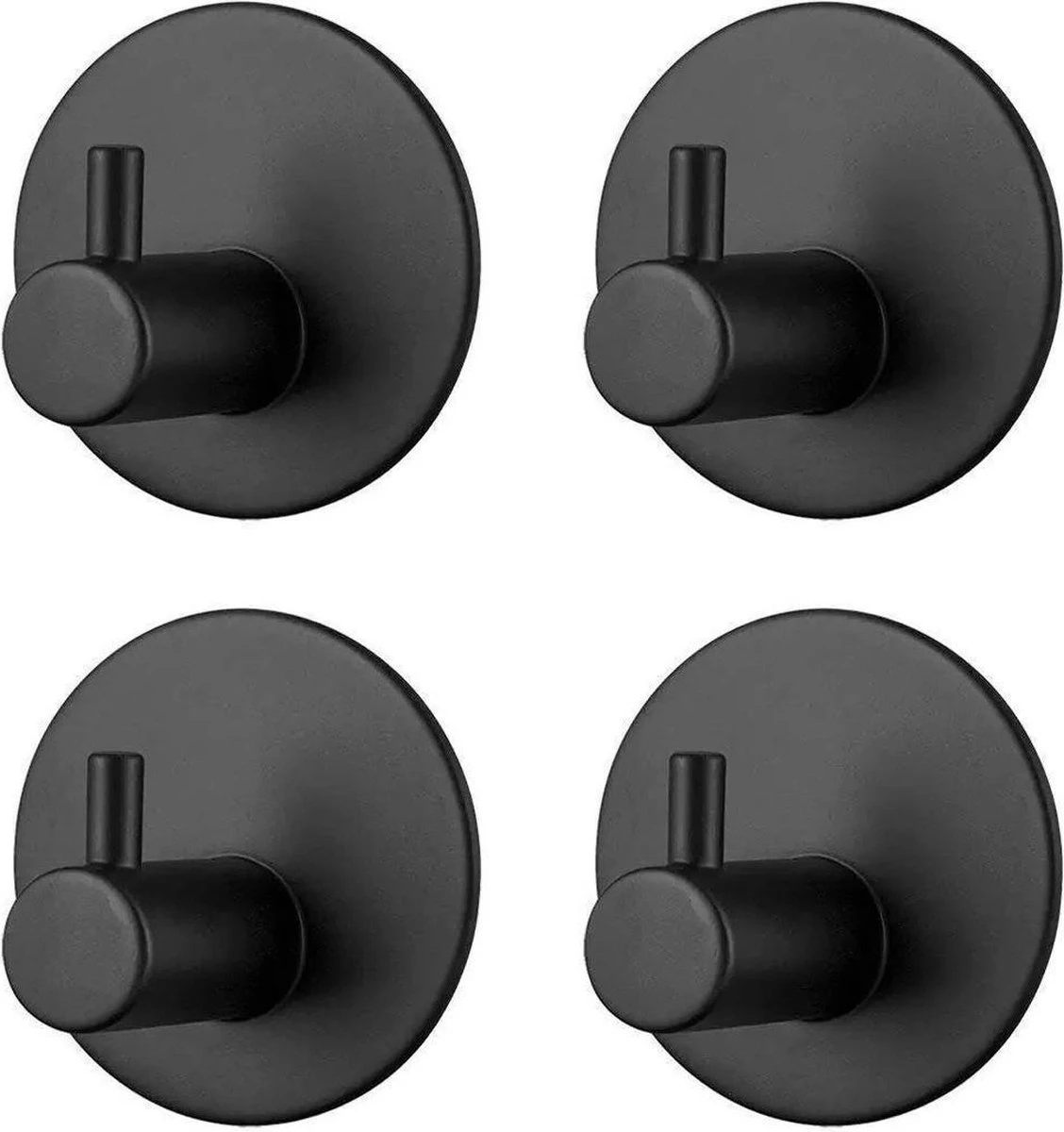 Trendfield Handdoekhaakjes Zelfklevend Rond - 4 Zwarte Handdoek Haakjes - Ronde Handdoekhaak - Zwart 3 Trendfield Handdoekhaakjes Zelfklevend Rond - 4 Zwarte Handdoek Haakjes - Ronde Handdoekhaak - Zwart
