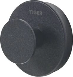 Tiger Urban - Handdoekhaak Groot (1x) - ø 5 Cm - Inclusief 2 Decorringen - Zwart