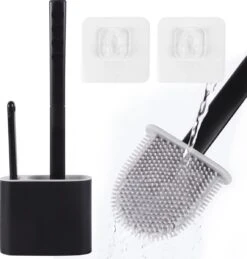 Lopoleis WC Borstel – Toiletborstel – Gesloten Bodem – WC Borstel Met Randreiniger – Siliconen – Zwart – WC Borstel Met Houder – Vrijstaand – Hangend – WC Borstel En Houder -Merkloos Shop 1145x1200
