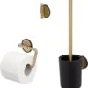 Tiger Tune - Toiletaccessoireset - Toiletborstel Met Houder - Toiletrolhouder Zonder Klep - Handdoekhaak – Messing Geborsteld / Zwart -Merkloos Shop 1148x1200 3