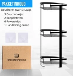 BrandtBergkamp Doucherek Zonder Boren – Badkamerrek – 3 Laags – Zwart 19 BrandtBergkamp Doucherek Zonder Boren – Badkamerrek – 3 Laags – Zwart -Merkloos Shop 1154x1200 5