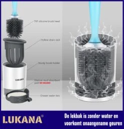Lukana Siliconen WC Borstel Met Zeepdispenser - Hervulbaar - Vrijstaand Of Hangend - Sneldrogend, Hygiënisch & Antibacteriële Werking - Zonder Boren - Toilet Brush - Toiletborstel Houder - Lekbak 15 Lukana Siliconen WC Borstel Met Zeepdispenser - Hervulbaar - Vrijstaand Of Hangend - Sneldrogend, Hygiënisch & Antibacteriële Werking - Zonder Boren - Toilet Brush - Toiletborstel Houder - Lekbak -Merkloos Shop 1162x1200 3