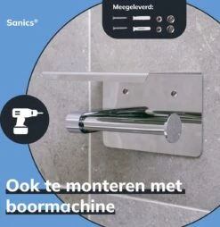 Sanics WC Rolhouder Zilver – Toiletrolhouder Zonder Boren – Met Plankje - Zelfklevend - RVS 17 Sanics WC Rolhouder Zilver – Toiletrolhouder Zonder Boren – Met Plankje - Zelfklevend - RVS -Merkloos Shop 1165x1200 1