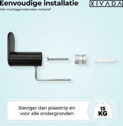 Handdoekhaakjes Zwart - Boren - 2x Wandhaakjes - Handdoekhouder Badkamer -Merkloos Shop 1171x1200 2