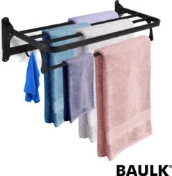 Baulk® - Droogrek – Handdoekrek – Droogrek Hangend – Inklapbaar - Badkamer – RVS – Zwart – Modern – Dutch Design -Merkloos Shop 1172x1200 2