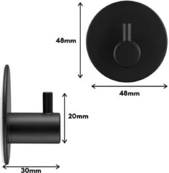 Toiletrolhouder Inclusief Handdoekhaak - Zonder Boren - Zelfklevend - Zwart - Staand -Merkloos Shop 1172x1200