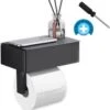 Merkloos Toti - Wc Rolhouder - Opbergvak- Zwart - Met Plankje - Zelfklevend/boren/zonder Boren - Toiletrolhouder -Merkloos Shop 1178x1200 1