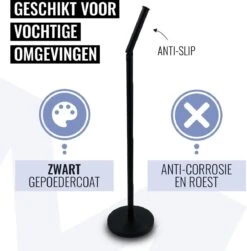 MM Brands WC Rolhouder - Toiletrol Houder Staand - WC Papier Rollenhouder Zonder Boren - Zwart -Merkloos Shop 1180x1200