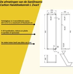 SaniDreams Carbon Handdoekenrek L Zwart - Staal - 90x25x20cm -Merkloos Shop 1183x1200 1