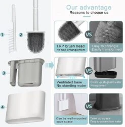 Merkloos WC Borstel Met Houder | WC Borstel | Vrijstaand | Flexibel | Wit | Inclusief Ophangsysteem En Gratis Borsteltje -Merkloos Shop 1187x1200 5