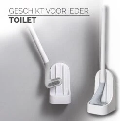 Bradey Toiletborstel Siliconen - WC Borstel Met Houder - Optimale Hygiëne - Golfclub-vorm - Komt In Alle Hoeken -Merkloos Shop 1189x1200 3