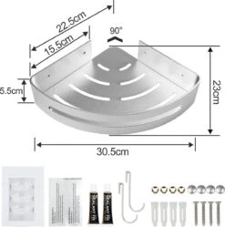 Sens Design Doucherekjes Set Van 3 - Doucherek Zonder Boren - Zilver -Merkloos Shop 1189x1200 5