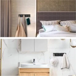 Merkloos Handdoekhaakjes - 3 In 1 Handdoekhaak - Wandhaak - Muurhaak - Zwart -Merkloos Shop 1195x1200 3