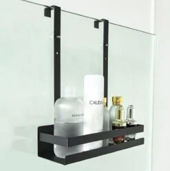 Doucherek Hangend - Ophangbaar Doucherek - Mat Zwart - Badkamerrek - Zonder Boren - Doucherek Aan Douchewand - Doucherekje -Merkloos Shop 1195x1200 4