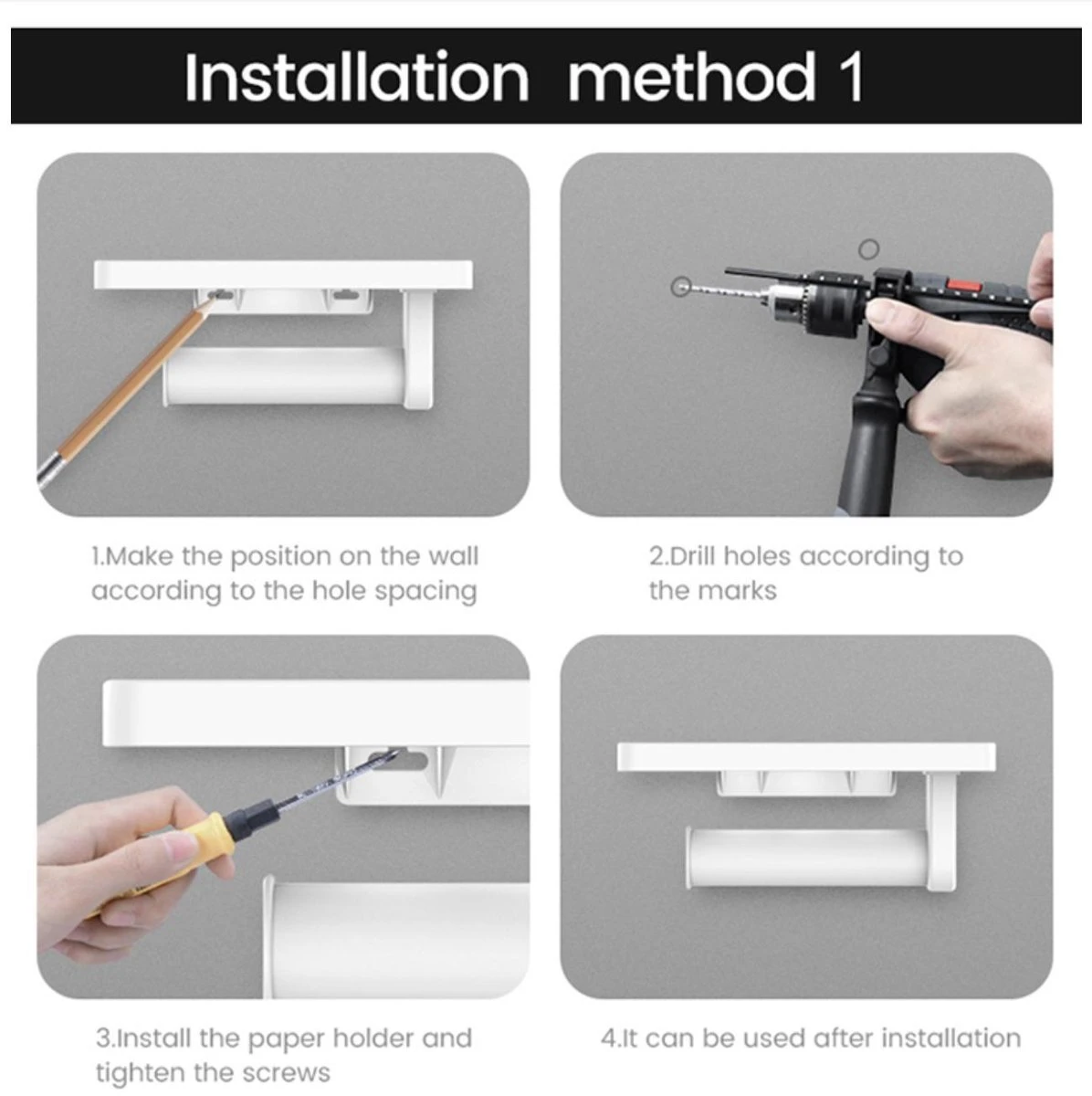 Framehack Toiletrolhouder Met Plankje Zelfklevend Zonder Boren - WC Rolhouder - Toiletrolhouder Wit - Planchet Badkamer Wit - Opbergplankje 9 Framehack Toiletrolhouder Met Plankje Zelfklevend Zonder Boren - WC Rolhouder - Toiletrolhouder Wit - Planchet Badkamer Wit - Opbergplankje - Afbeelding 7