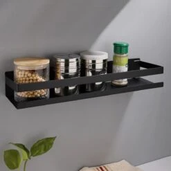 DesignX - Doucherek Zwart Hangend - 40CM Kruidenrek Keukenrek Ophangbaar - Caddy - Planchet - Wandrek Industrieel - Badkamer - Keuken -Merkloos Shop 1198x1200 10