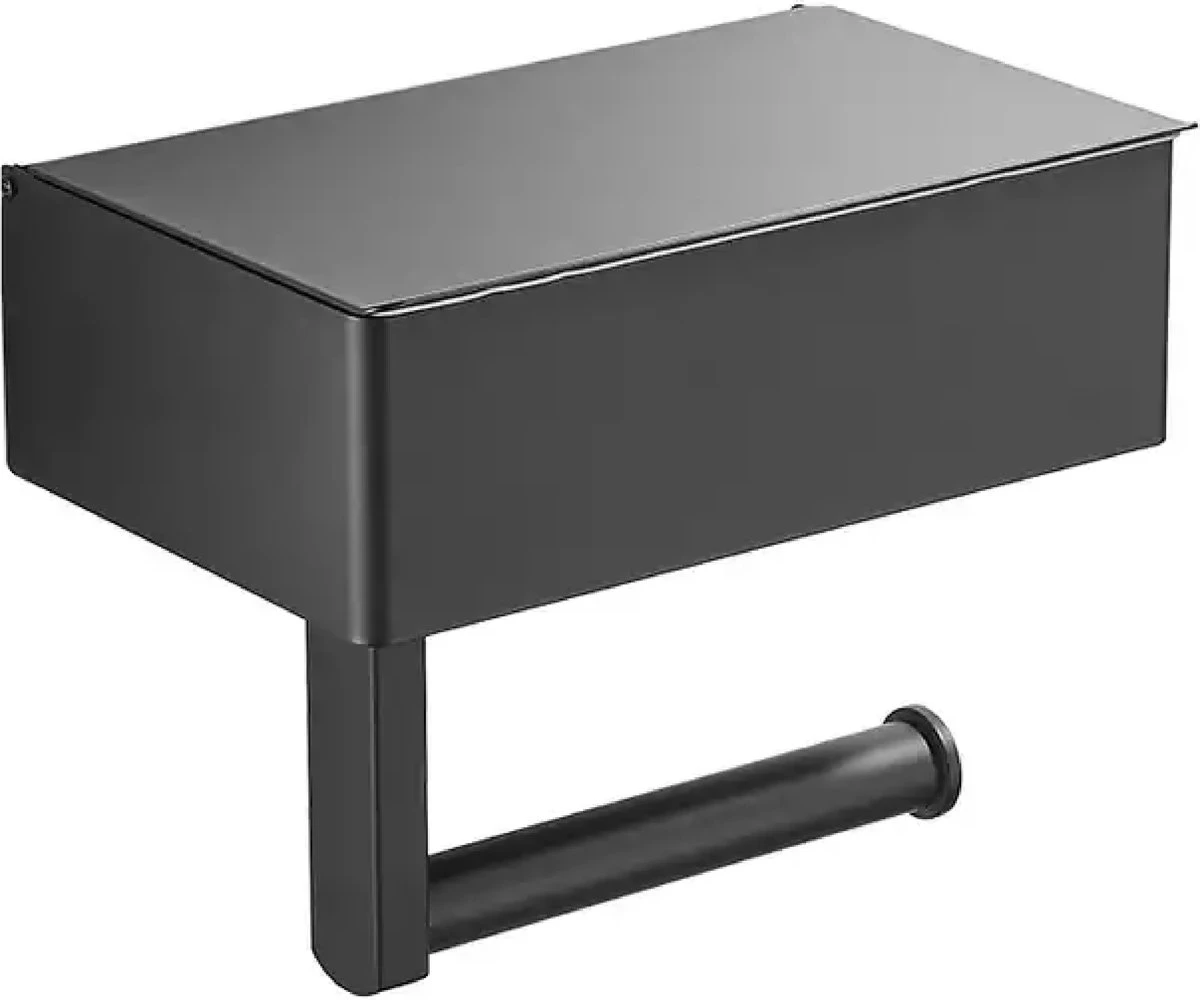 STARMAN WC Rolhouder - Toiletrolhouder Zwart - Badkamer Accessoires - WC Papier Houder 3 STARMAN WC Rolhouder - Toiletrolhouder Zwart - Badkamer Accessoires - WC Papier Houder