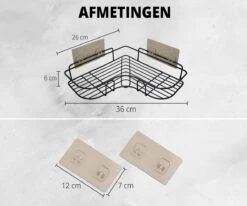 HouseLife™ Doucherek Zonder Boren - Zwart - Zelfklevend - Douchemand - Badkamer Doucherek – 30 Cm - Incl. 2 Sterke Muurstickers -Merkloos Shop 1200x1000 2