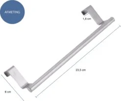QUVIO Theedoekhouder RVS / Past Op Panelen Van Max. 1.8 Cm / Makkelijke Montage Op Een Keukenkastdeur / Stalen Handdoekhouder Voor In De Keuken - Lengte 23.5cm - RVS -Merkloos Shop 1200x1002