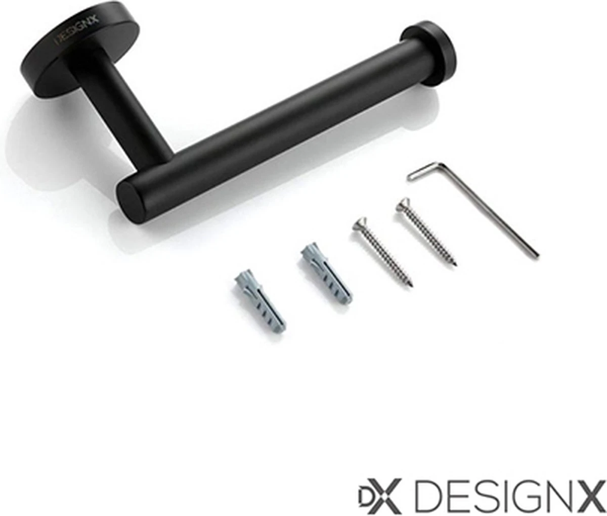 DesignX Toiletrolhouder Zwart - WC Rolhouder - Matte - Papier - Houder - Incl. Schroeven 16 DesignX Toiletrolhouder Zwart - WC Rolhouder - Matte - Papier - Houder - Incl. Schroeven - Afbeelding 14