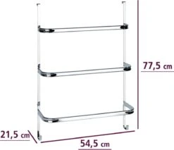 WENKO Handdoekhouder Irpinia 78x55cm Staal Zwart - Handdoekrek - Handdoekenrek Badkamer -Merkloos Shop 1200x1034 1