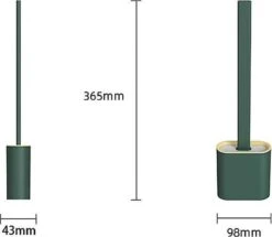 Flexibele Siliconen WC Borstel Met Houder - Hygiënische Toiletborstel Met Ophangsysteem / Wandmontage - Duurzaam En Antibacterieel – Wit -Merkloos Shop 1200x1044 1