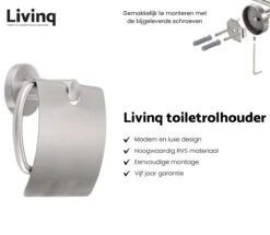 Toiletaccessoireset RVS 4-delig - Luxe Toilet Set - Toiletborstel Met Houder - Toiletrolhouder Met Klep - Reserverolhouder - Handdoekhaak - Zilver - Toiletset -Merkloos Shop 1200x1044