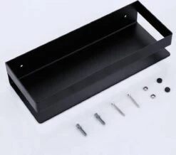 Merkloos Doucherek- Douchemand- Badkamerrek- Badkamer Organiser- Badkamer Organizer-Rekje Voor In De Douche- Badkamer Plank-Rekje Voor Shampoo- RVS- Zonder Boren- Zelfklevend- Rechthoek Vorm- Met Of Zonder Schroeven- Ophangbaar- Met Lijm- 20 Cm- Zwart -Merkloos Shop 1200x1059 1