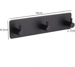 Merkloos Handdoekhaakjes - 3 In 1 Handdoekhaak - Wandhaak - Muurhaak - Zwart -Merkloos Shop 1200x1078 1