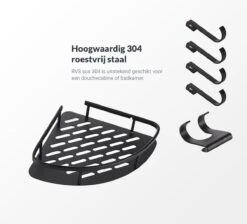 Doucherek Zonder Boren – Badkamer Accessoires – Doucherekje – Douchemand – RVS – Hoekrek – Hangend – Zwart – 2 Stuks 15 Doucherek Zonder Boren – Badkamer Accessoires – Doucherekje – Douchemand – RVS – Hoekrek – Hangend – Zwart – 2 Stuks -Merkloos Shop 1200x1087 6
