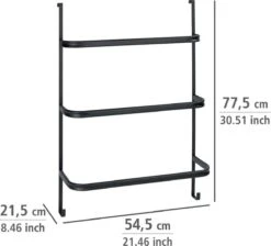 WENKO Handdoekhouder Irpinia 78x55cm Staal Zwart - Handdoekrek - Handdoekenrek Badkamer -Merkloos Shop 1200x1088 3