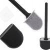 WC Borstel - Siliconen Borstel Met Houder - Hangend Met Plakstrip - Duurzaam Toilet Borstel - Zwart - Rheme -Merkloos Shop 1200x1089 1