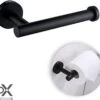 DesignX Toiletrolhouder Zwart - WC Rolhouder - Matte - Papier - Houder - Incl. Schroeven -Merkloos Shop 1200x1096