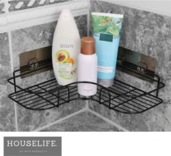 HouseLife™ Doucherek Zonder Boren - Zwart - Zelfklevend - Douchemand - Badkamer Doucherek – 30 Cm - Incl. 2 Sterke Muurstickers -Merkloos Shop 1200x1097 2